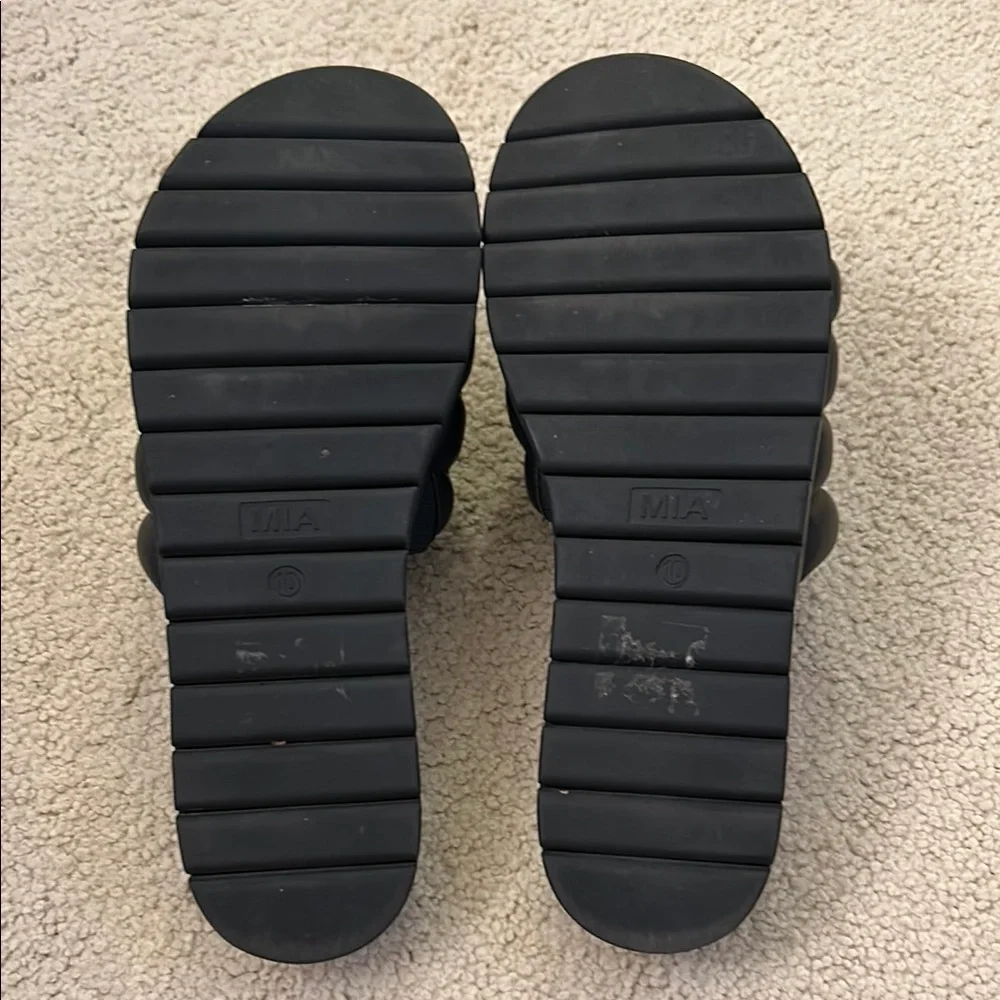 MIA Black Sandals Minimalist Design | Size 10
